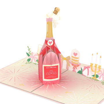 Champagne bottle Pop-Up Card