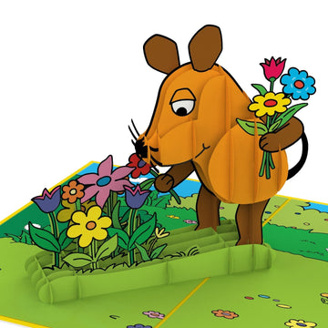 The Mouse? floral greeting Pop-Up Card