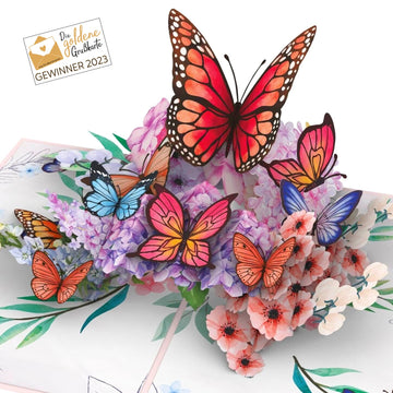 Butterflies on flowers Pop-Up Card