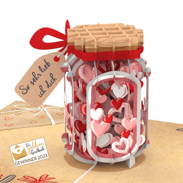 A glass full of love Pop-Up Card