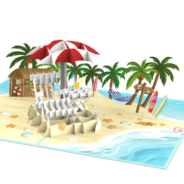 Beach vacation Pop-Up Card