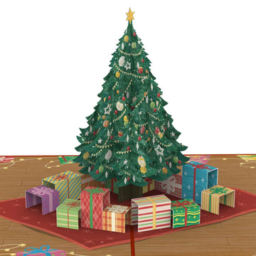 Christmas tree with gifts Pop-Up Card