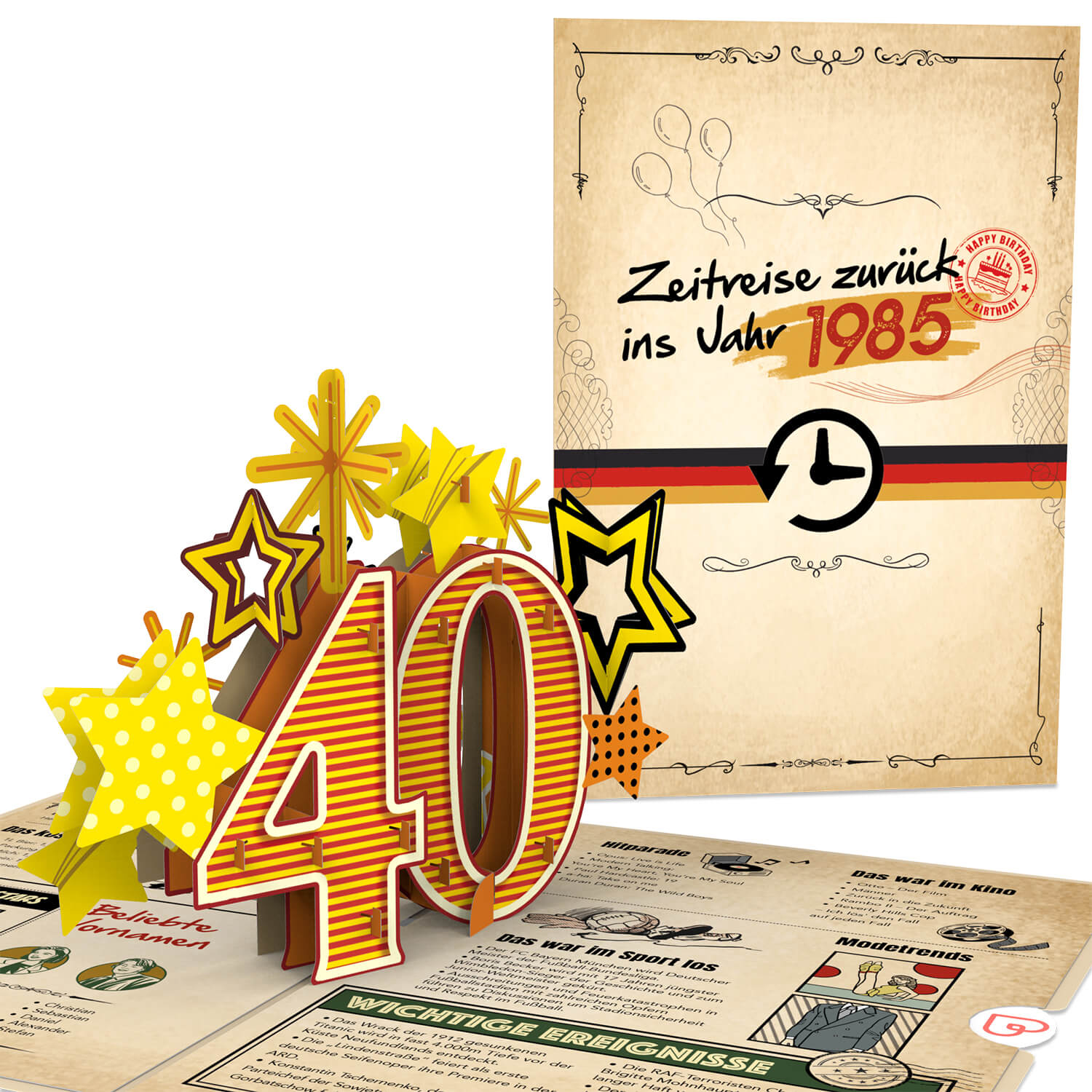 Zur¨¹ck ins Jahr 1985 Pop-Up Karte