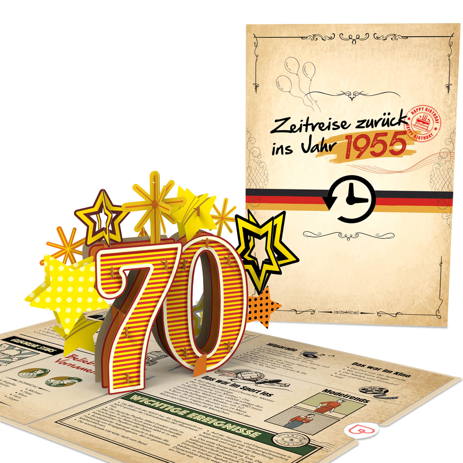 Zur¨¹ck ins Jahr 1955 Pop-Up Karte