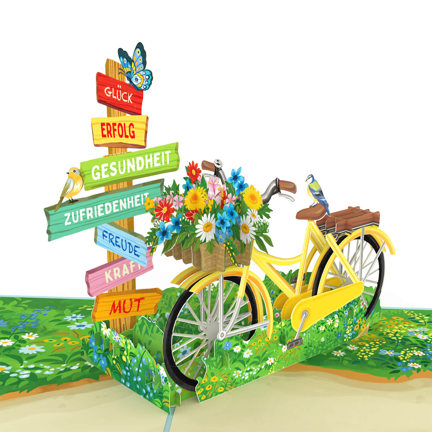 Gute W¨¹nsche Pop-Up Karte